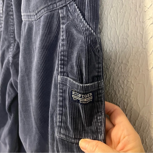Tommy Hilfiger Vintage Y2K Dark Blue Corduroy Carpenter Pants size 34 X 30 - Picture 11 of 16